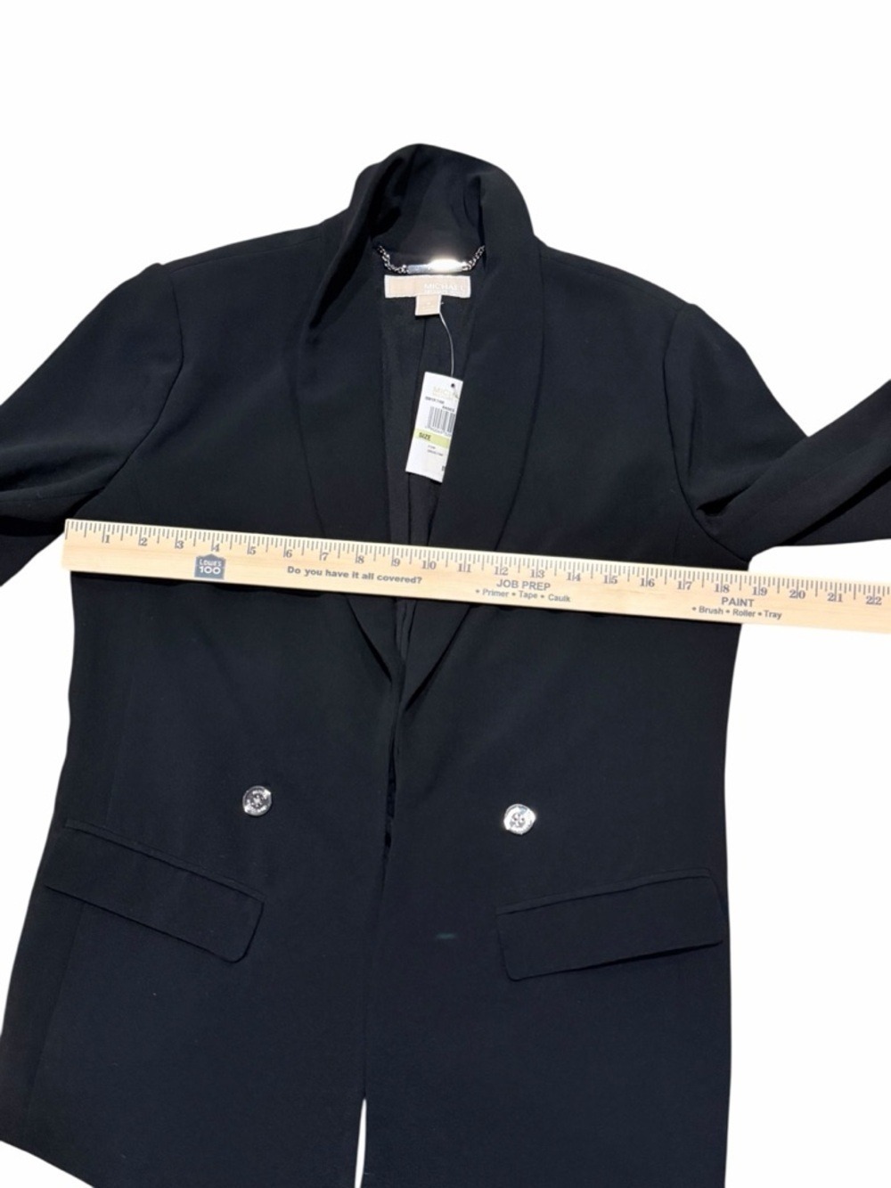 Michael Kors Black Shawl Collar Double Button Blazer Size 4 - Picture 9 of 12